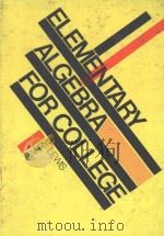 ELEMENTARY ALGEBRA FOR COLLEGE（1978 PDF版）