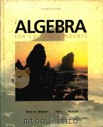 THIRD EDITION ALGEBRA FOR COLLEGE STUDENTS（1993 PDF版）