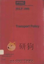 TRANSPORT POLICY（1986 PDF版）