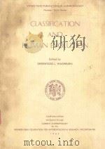 CLASSIFICATION AND HUMAN EVOLUTION 1963 PDF电子版封面