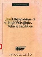 THE EFFECTIVENESS OF HIGH-OCCUPANCY VEHICLE FACILITIES（1988 PDF版）