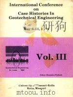 INTERNATIONAL CONFERENCE ON CASE HISTORIES IN GEOTECHNICAL ENGINEERING VOL.III（1984 PDF版）