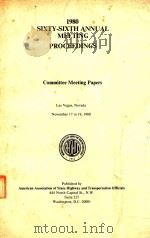 1980 SIXTY-SIXTH ANNUAL MEETING PROCEEDINGS（1980 PDF版）