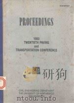 PROCEEDINGS 1983 TWENTIETH PAVING AND TRANSPORTATION CONFERENCE（1983 PDF版）