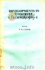 DEVELOPMENTS IN CONCRETE TECHNOLOGY-1（1979 PDF版）
