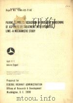 PAVING ASPHALTS:REDUCTION OF OXIDATIVE HARDENING OF ASPHALTS BY TREATMENT WITH HYDRATED LIME-A MECHA 1977 PDF电子版封面