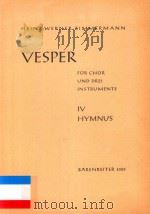 VSPER FUR CHOR UND DREI INSTRUMENTE 4 HYMNUS（1962 PDF版）