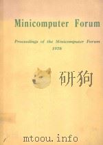MINICOMPUTER FORUM PROCEEDINGS OF THE MINICOMPUTER FORUM 1978（1978 PDF版）