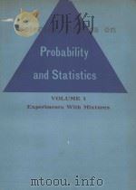 SELECTED PAPERS ON PROBABLILITY AND STATISTICS V.1 EXPERIMENTS WITH MIXTURES（1979 PDF版）