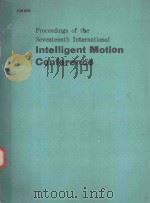 PROCEEDINGS OF THE SEVENTEENTH INTERNATIONAL INTELLIGENT MOTION CONFERENCE（1990 PDF版）