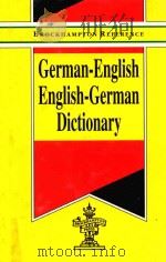 GERMAN-ENGLISH ENGLISH-GERMAN DICTIONARY（1995 PDF版）