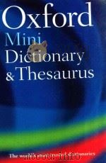 OXFORD MINI DICTIONARY AND THESAURUS SECOND EDITION PDF电子版封面 0199239924