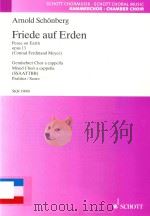 FRIEDE AUF ERDEN PEACE ON EARTH OPUS 13 (CONRAD FERDINAND MEYER) GEMISCHTER CHOR A CAPPELLA MIXED CH 1995 PDF电子版封面 9790001101349;0001101349