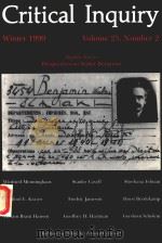 CRITICAL INQUIRY WINTER 1999，VOLUME 25，NUMBER 2（1998 PDF版）
