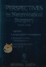 PERSPECTIVES IN NEUROLOGICAL SURGERY VOLUME 8 NUMBER 2 1997 PDF电子版封面