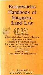 BUTTERWORTHS HANDBOOK OF SINGAPORE LAND LAW（1986 PDF版）