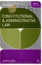 PALGRAVE MACMILLAN LAW MASTERS CONSTITUTIONAL AND ADMINISTRATIVE LAW NINTH EDITION（1989 PDF版）