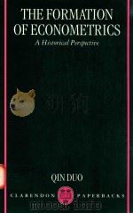 THE FORMATION OF ECONOMETRICS A HISTORICAL PERSPECTIVE（1993 PDF版）