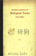 Henderson s dictionary of biological terms 1989 PDF电子版封面 0582463629