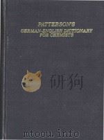 Patterson s German-English dictionary for chemists（1992 PDF版）