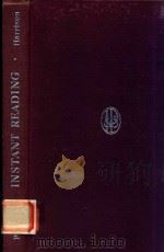 INSTANT READING THE STORY OF THE INITIAL TEACHING ALPHABET 1964 PDF电子版封面