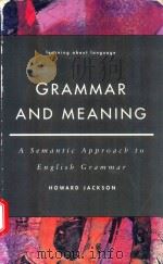 GRAMMAR AND MEANING A SEMANTIC APPROACH TO ENGLISH GRAMMAR 1990 PDF电子版封面 0582028752