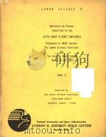 Abstrcts of Papers Submitied To The Sixth Lunar Science Confernce Part II（1975 PDF版）