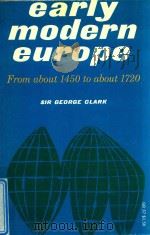 EARLY MODERN EUROPE FROM ABOUT 1450 TO ABOUT 1720（1961 PDF版）