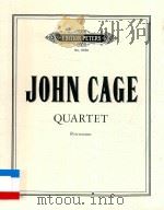 QUARTET PERCUSSION 1935 PDF电子版封面 JOHN CAGE