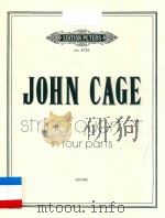STRING QUQRTET IN FOUR PARTS PDF电子版封面 JOHN CAGE