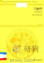 MELODIEN FUR ORCHESTER ED 6334 PDF电子版封面 LIGETI