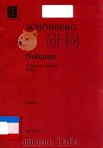 NOTTURNO FUR STREICHER UND HARFE PDF电子版封面 SCHOENBERG