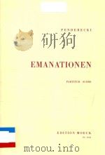 EMANATIONEN PARTITUR SCORE PDF电子版封面 PENDERECKL
