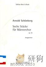 SRNCHS STUCKE FUR MANNERCHOR OP.35 SINGPARTITUR PDF电子版封面