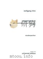 RESPONSORIUM FUR FRUENSTIMME UND ENSEMBLE STUDIENPARTITUR（ PDF版）