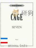 SEVEN PIANO PDF电子版封面 CAGE