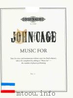 MUSIC FOR PARTS FOR VOICE AND INSTRUMENTS WITHOUT SCORE PERC 4 PDF电子版封面 JOHN CAGE