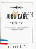 MUSIC FOR PARTS FOR VOICE AND INSTRUMENTS WITHOUT SCORE TROMBOME（ PDF版）
