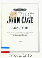 MUSIC FOR PARTS FOR VOICE AND INSTRUMENTS WITHOUT SCORE PERC 1 PDF电子版封面 JOHN CAGE