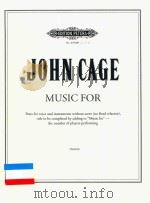 MUSIC FOR PARTS FOR VOICE AND INSTRUMENTS WITHOUT SCORE CLARINET（ PDF版）