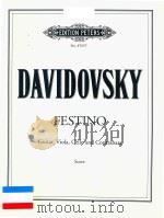 FESTINO GUITAR VIOLA CELLO AND CONTRABASS PDF电子版封面 DAVIDOVSKY