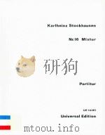 NR.16 MIXTUR PARTITUR PDF电子版封面 KARLHEINZ STOCKHAUSEN