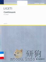 CONTINUUM FUR CEMBALO PDF电子版封面 LIGETI