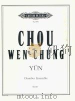 YUN CHAMBER ENSEMBLE SCORE PDF电子版封面 CHOU WEN CHUNG