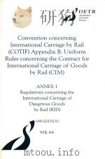 Regulations concerning the International Carriage of Dangerous Goods by Rail(RID) 1999 Edition Vol 4（1998 PDF版）