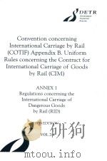 Regulations concerning the International Carriage of Dangerous Goods by Rail(RID) 1999 Edition Vol 2（1998 PDF版）