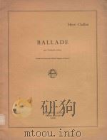 Ballade pour violoncelle et piano（1965 PDF版）