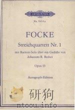 Streichquartett Nr.1 opus13（1978 PDF版）