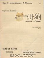 Five duos for horns（1981 PDF版）