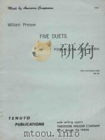 Five duets: for flute and horn（1980 PDF版）